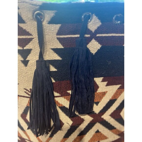 Raj Hedda Woven Backpack Bag Aztec Indian Boho Laptop Bag Day Pack NWOT - Picture 3 of 8